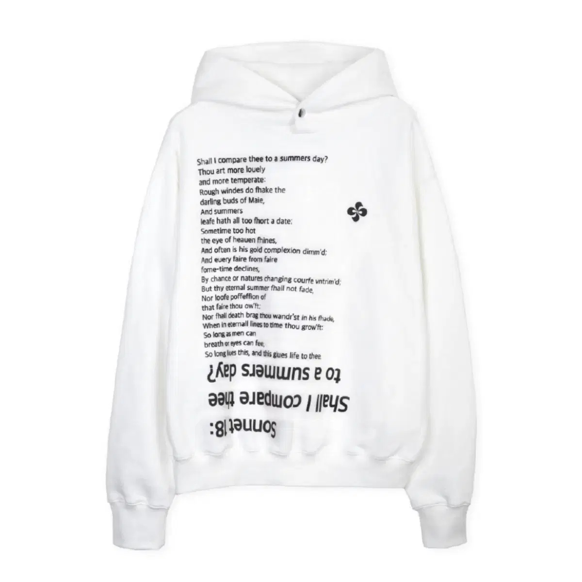 헤레틱 후드티 HERETIC SONNET 18 HOODIE / white