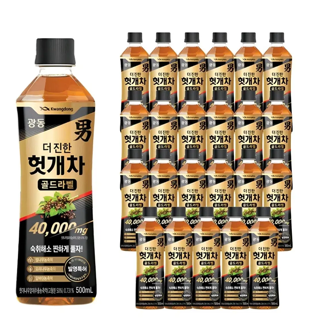 광동 더 진한 헛개차 골드라벨, 500ml, 24개