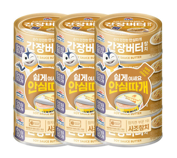 무료배송-사조참치 간장버터참치 100g 12개 안심따개