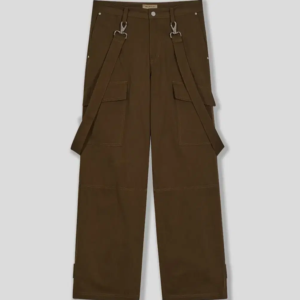 마틴플랜 Billow Suspender Pants BROWN L