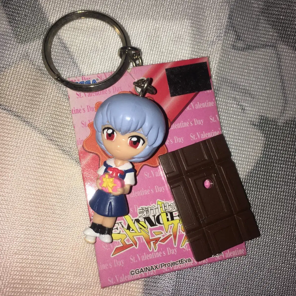 Evangelion Ayanami lay Valentine Japanese Chocolate Classic keyring Figure Strap