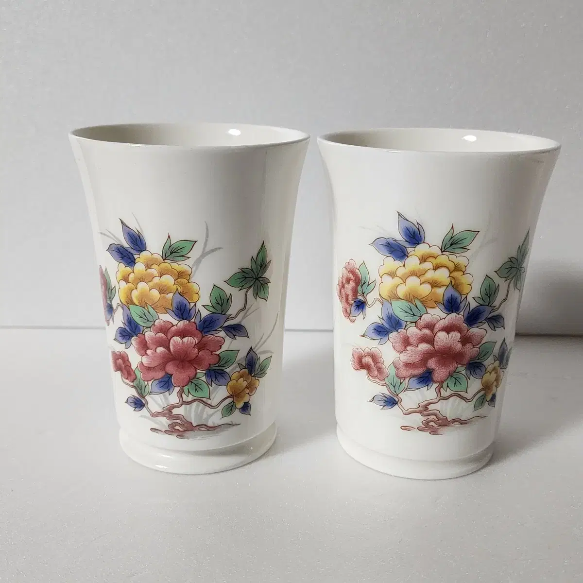 Haengnamsa Cheongsil hong Peony Ceramic Juice Glass Water Cup