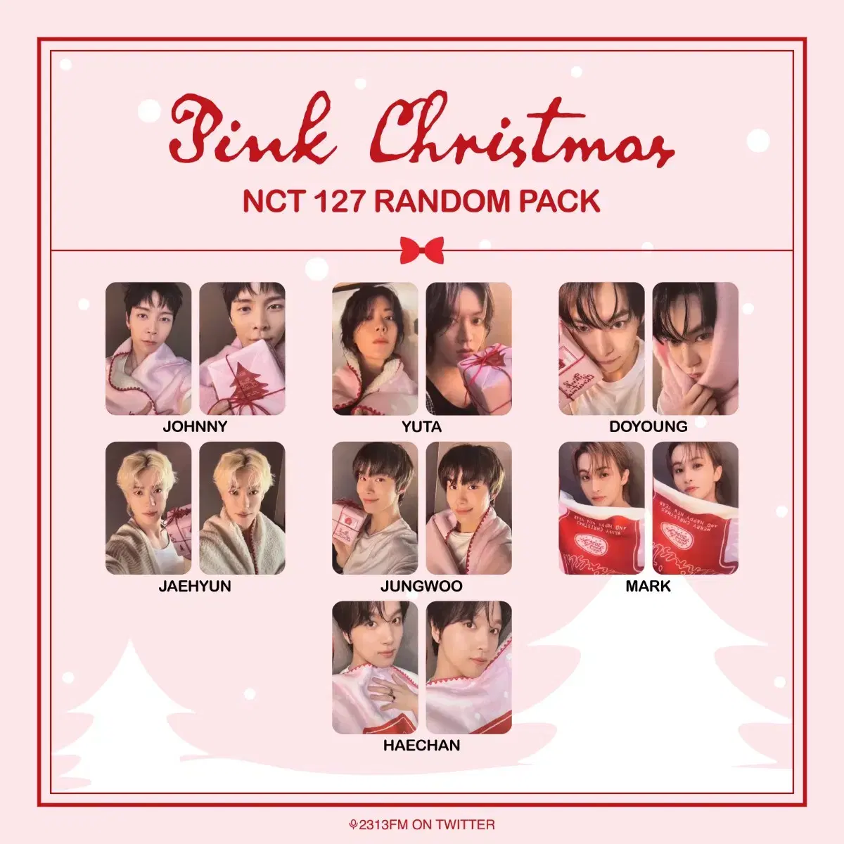 NCT 127 Pink Christmas Random Pack wts doyoung johnny yuta mark Haechan