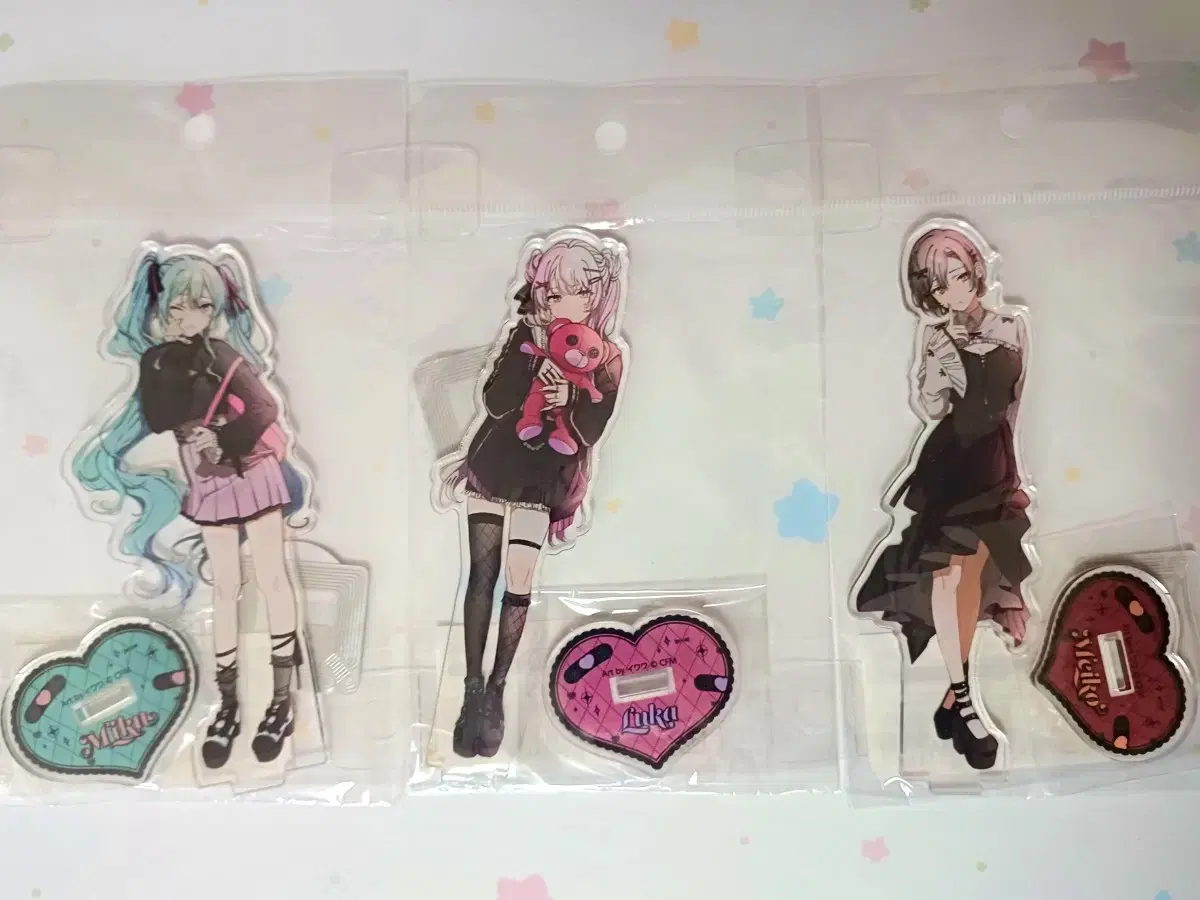 3 Vocaloid Bokaro Don Quixote Miku, Lew, and Meiko acrylic stand 