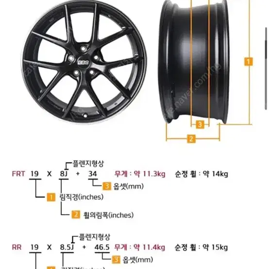 스팅어 튜온 bbs 정품 휠 19인치 리어휠