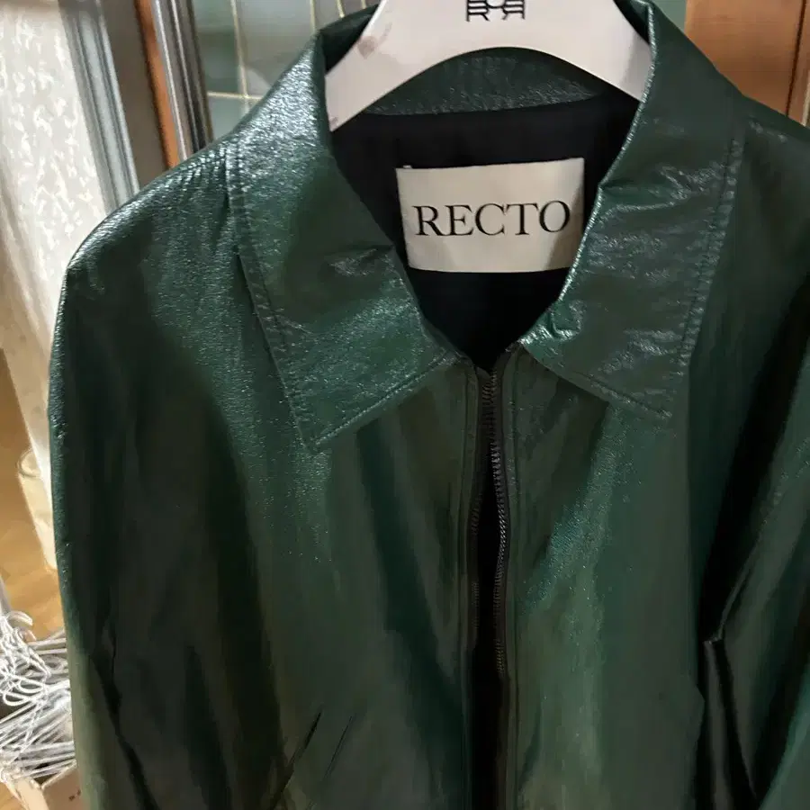 Recto 60s benn shine faux leather jacket