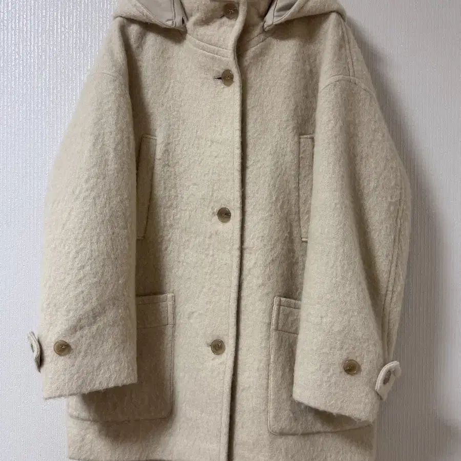 Haag hoody coat butter 헤이그 후디 코트