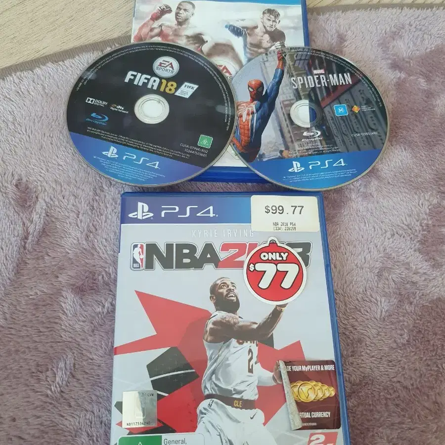 PS4 게임 NBA2K18, FIFA18, 스파이더맨 팝니다.