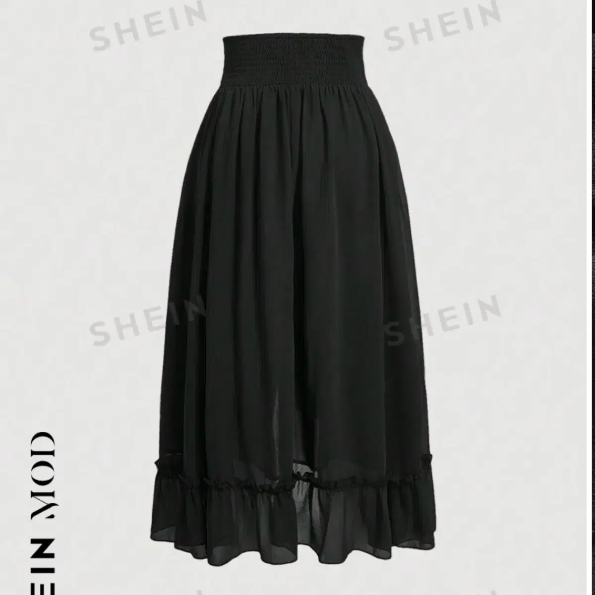 shein 비대칭 스플릿 스커트