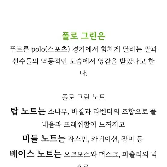 폴로 그린 오드 뚜왈렛 EDT 향수 59ml