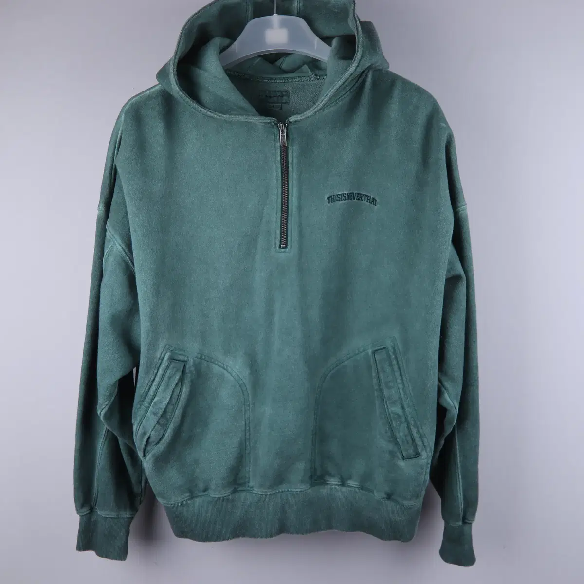 디스이즈네버댓 후드티 Zip Hoodie Blue Green (M)