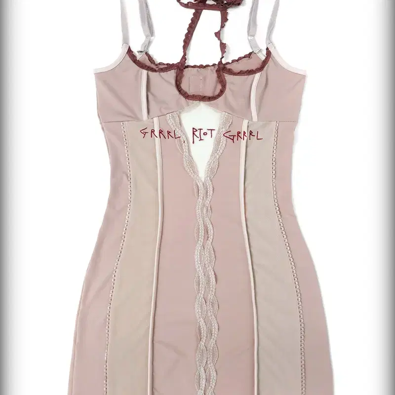 (택ㅇ) 갱영 beige riot dress XS 슬립원피스