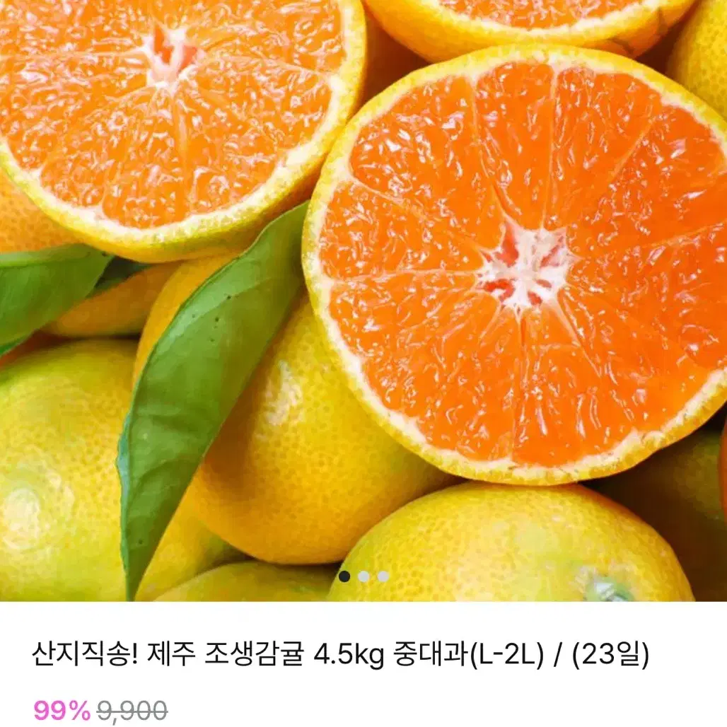 [100원] 제주 산지직송 귤 4.5kg