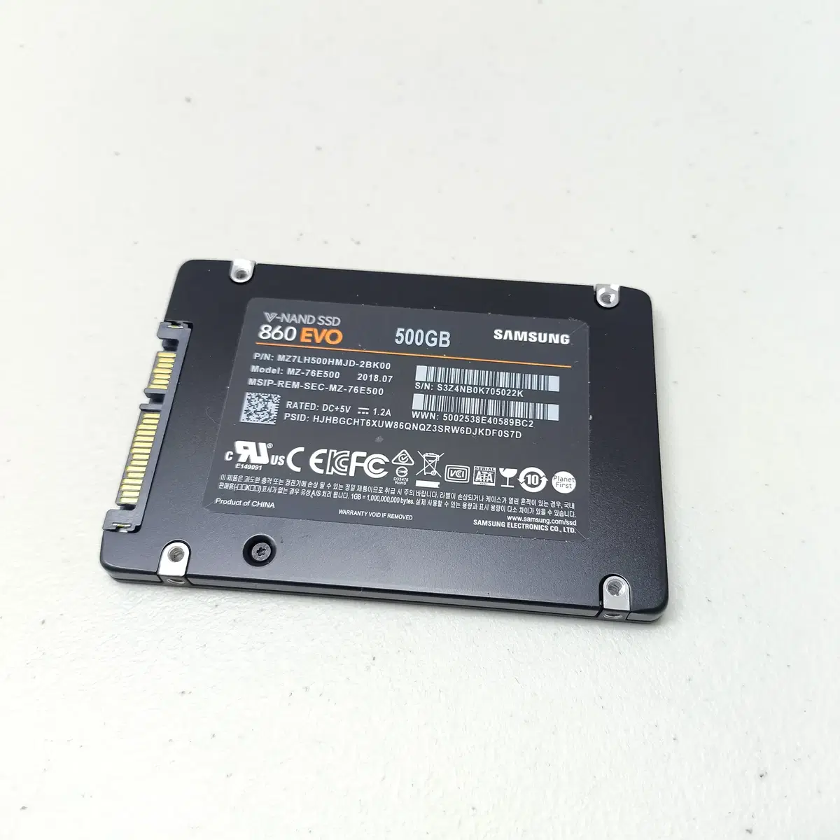 삼성 860EVO 500기가 에보 검수 완료 SSD