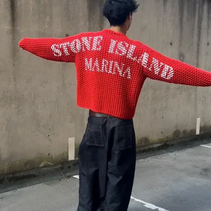 [L] 스톤아일랜드 23FW Marina Rope Knit 니트 맨투맨