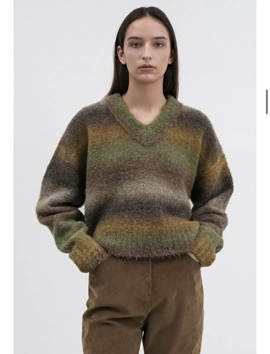 인사일런스우먼_알파카스웨터 YELLOW BROWN 니트
