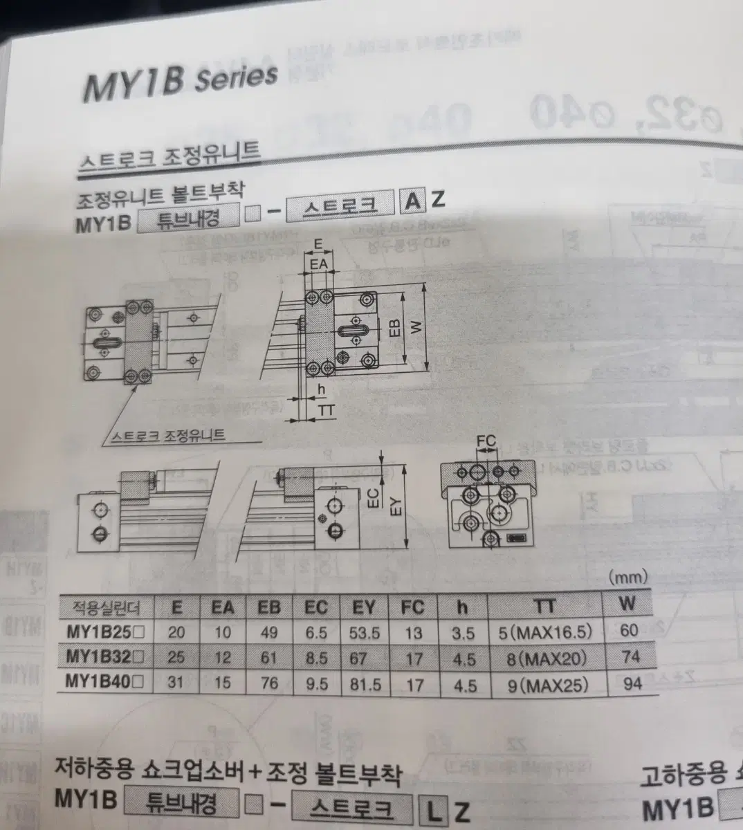 MY1B40-605AZ, D-A93L. SMC 로드리스 공압 실린더.