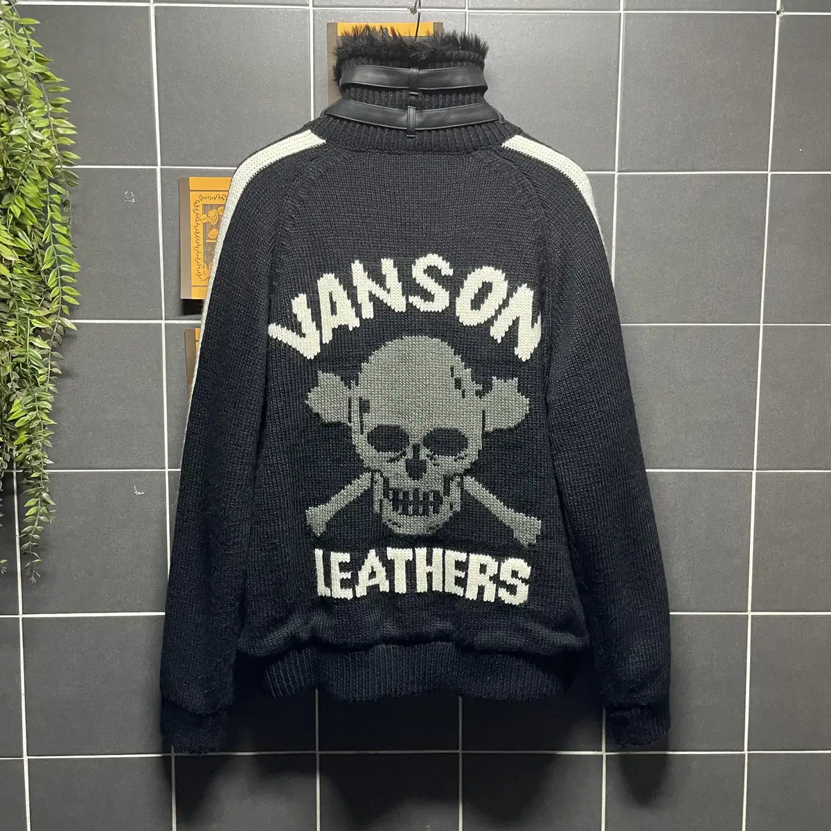 VANSON Leather 밴슨레더 스컬 코위찬자켓