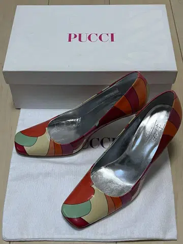 EMILIO PUCCI 펌프스 PEONY 에나멜 351/2 중고품