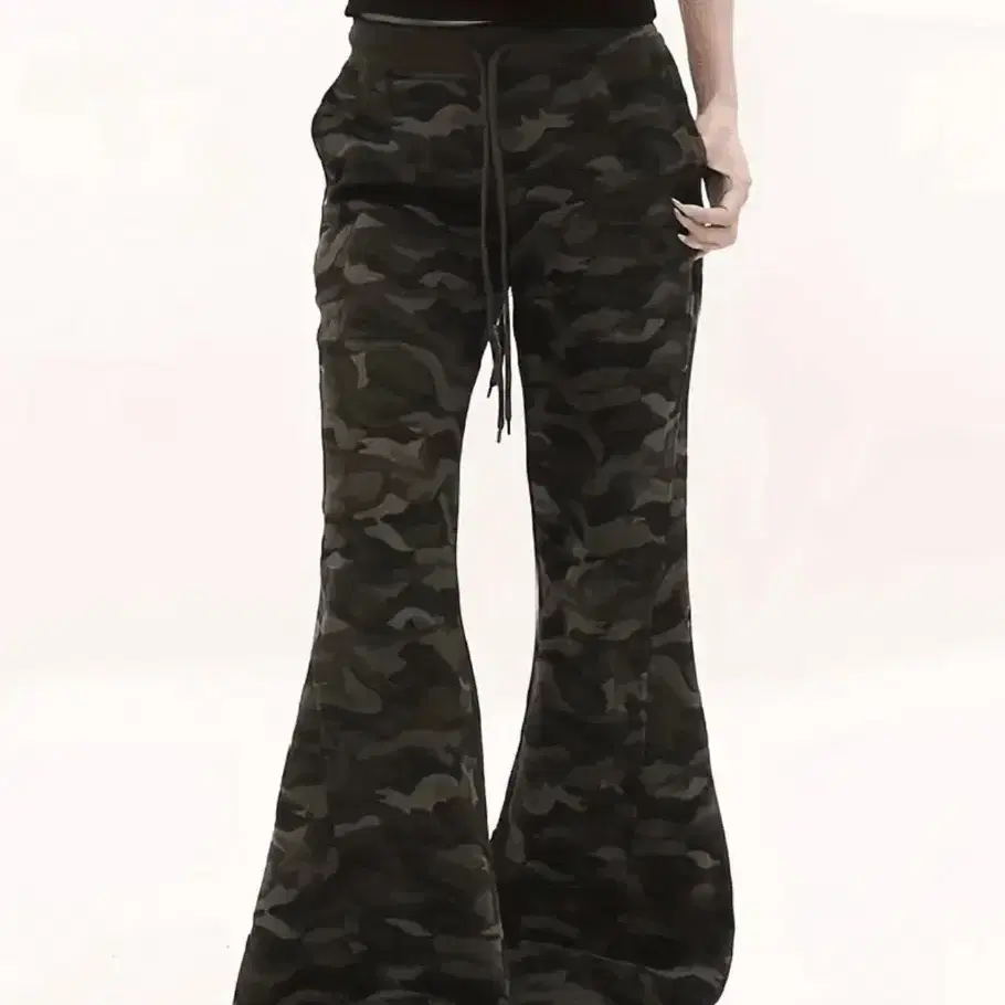 Camo military bootscut banding pants