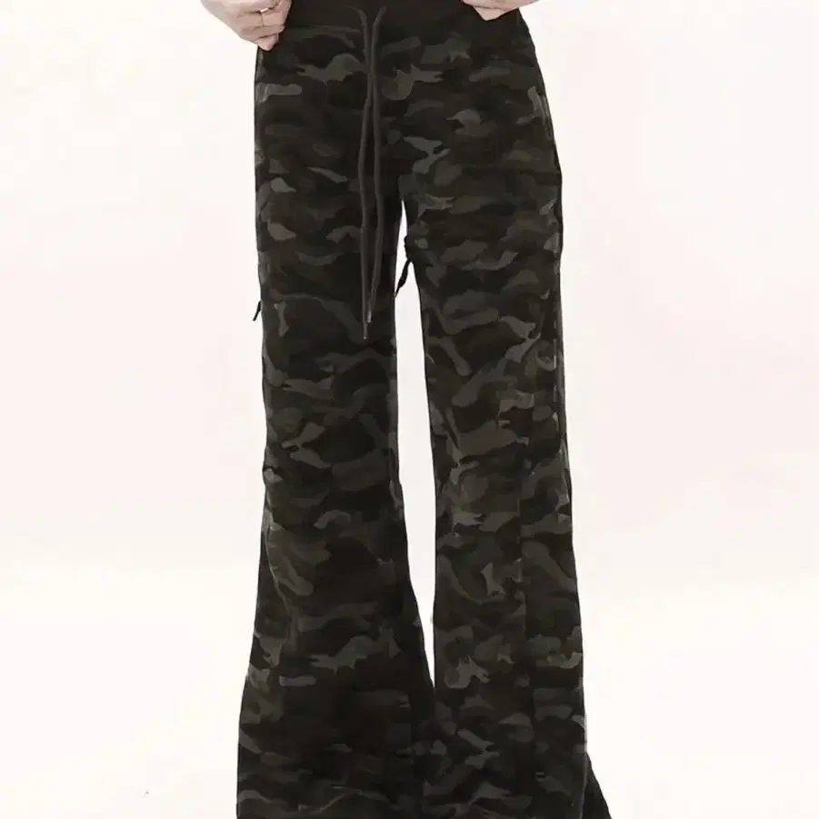 Camo military bootscut banding pants