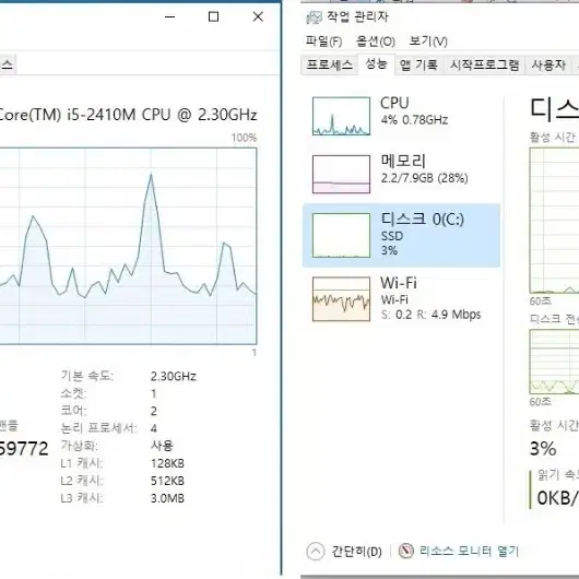 사무용 삼성 I5-2세대 노트북(RF511)