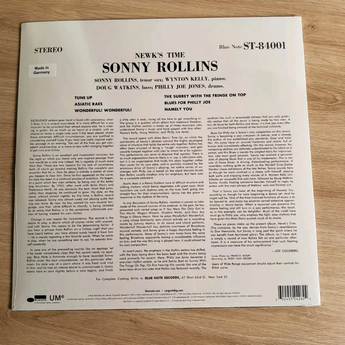 Sonny Rollins 소니 롤린스 Newk's Time 블루노트 LP