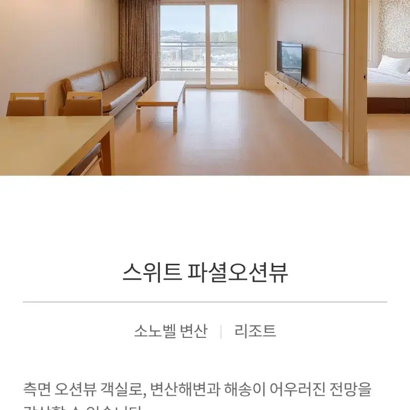 소노벨 리조트(스위트 파션오션뷰) .12월31~1월1일.5~8인