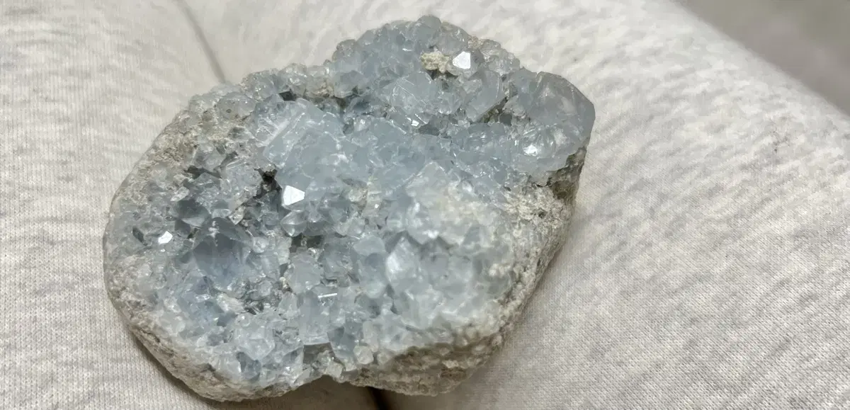 Celestite geode natural gemstone