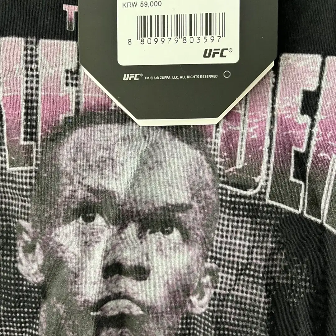 [2XL] UFC 스타일벤더 릴렉스핏 반팔 티셔츠 블랙