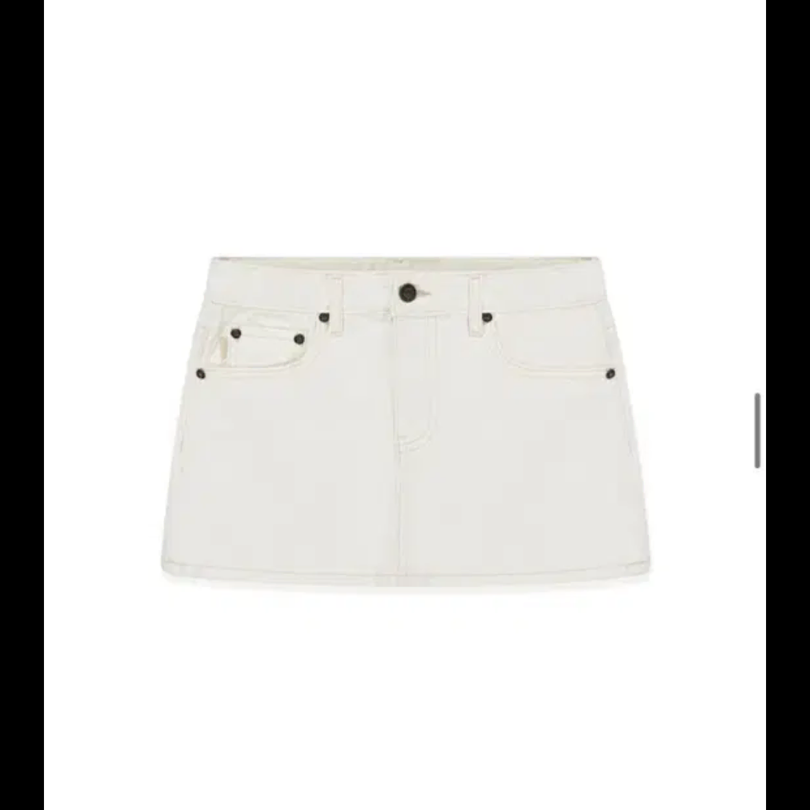 글로니 99 low rise mini skirt white S 스커트