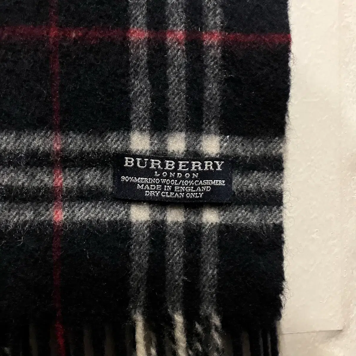 [정품] 버버리 네이비 노바체크 울캐시미어 머플러 (burberry)