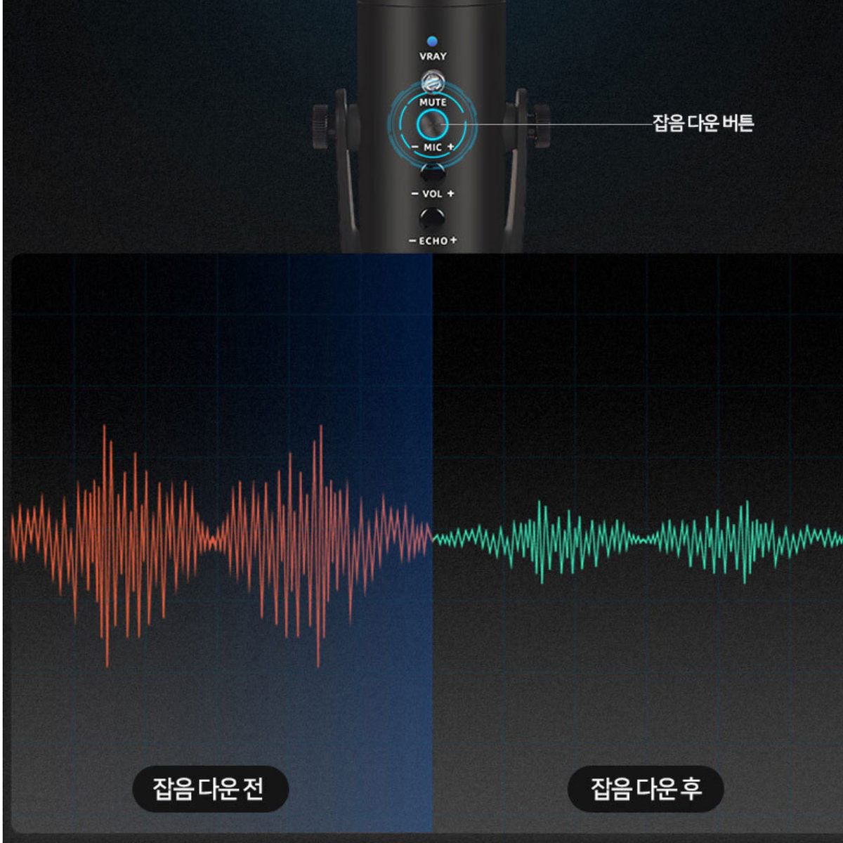 잡음줄여주는 선명한 유튜브 라이브 팟케스트 마이크 녹음 회의