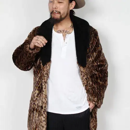 WACKO MARIA LEOPARD FUR COAT 17 FW