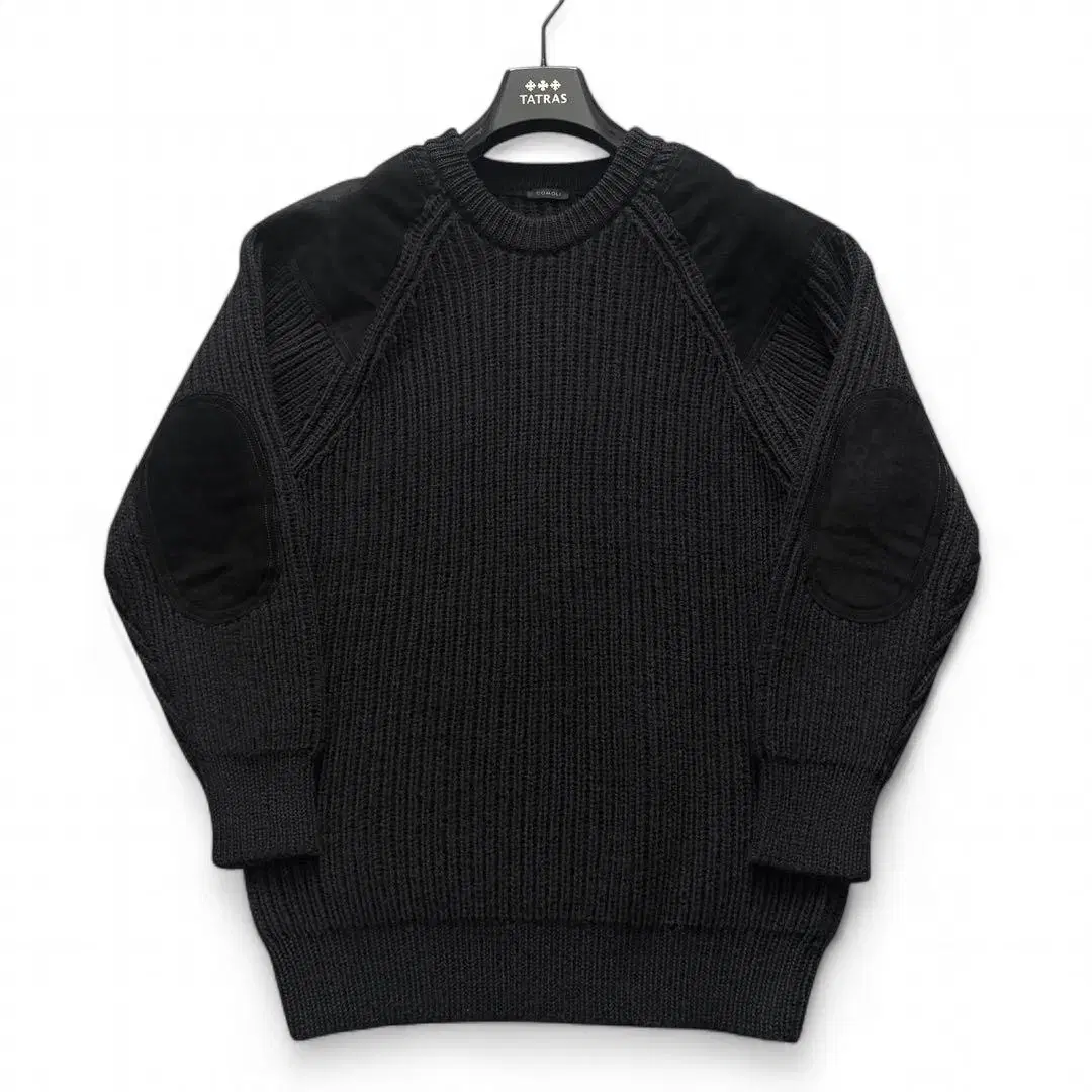 Komori Calfskin Patch Knit