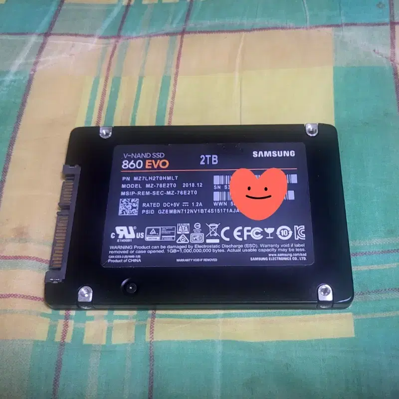 삼성 ssd 860evo 2tb 팝니다