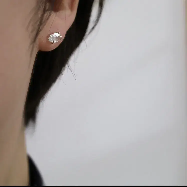 [미사용] 오브룬 귀걸이 Herkimer diamond earring