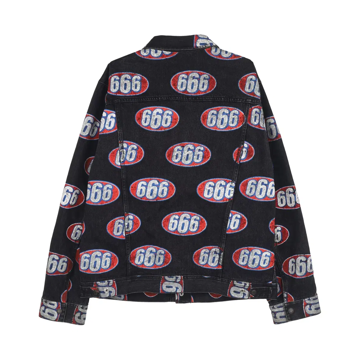 [XL] 슈프림 666 데님 트러커 자켓 블랙 - 17SS