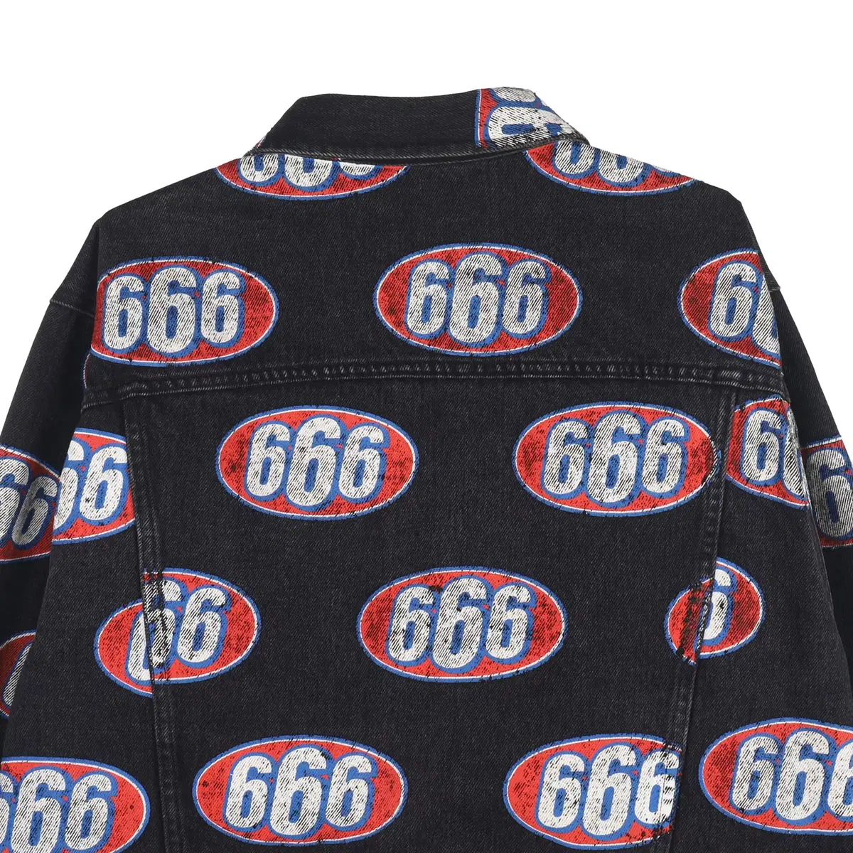 [XL] 슈프림 666 데님 트러커 자켓 블랙 - 17SS