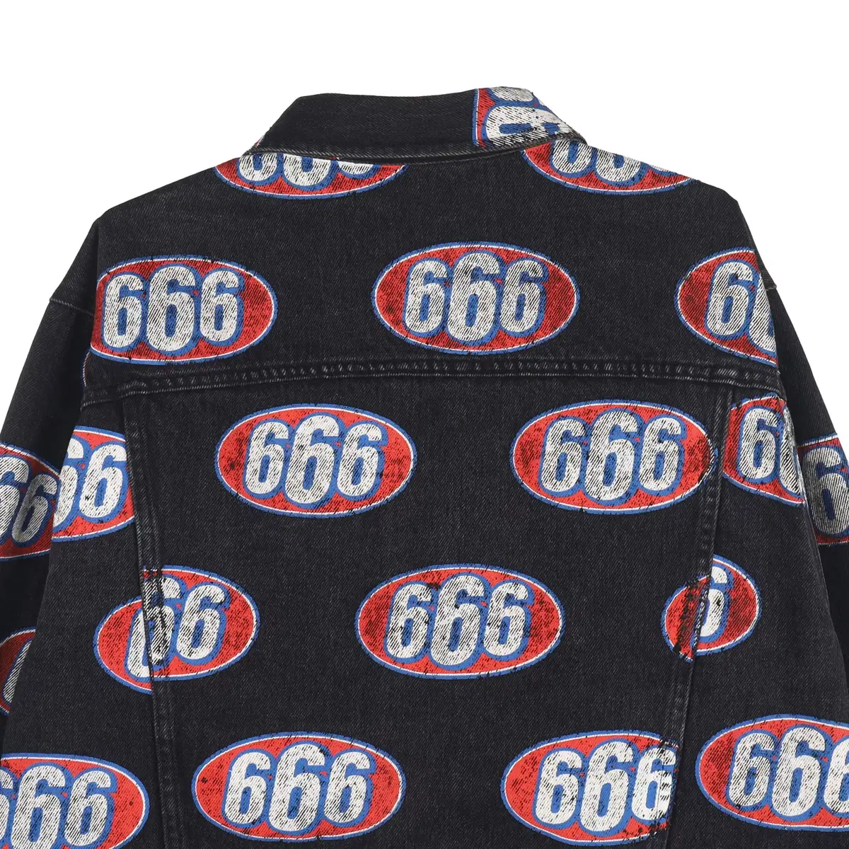 [XL] 슈프림 666 데님 트러커 자켓 블랙 - 17SS