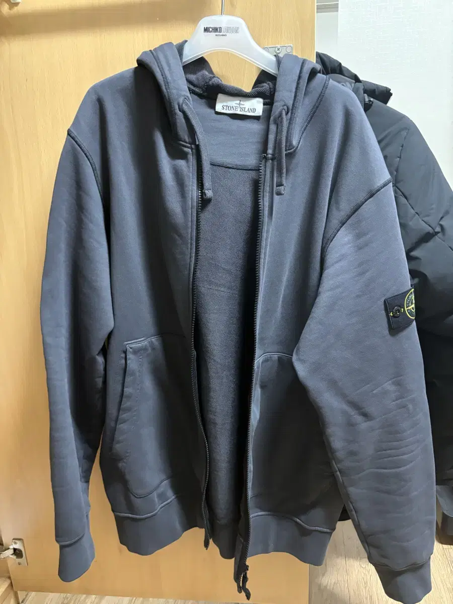 Stone Island 24SS Hooded Zip Up Dark Grey XL