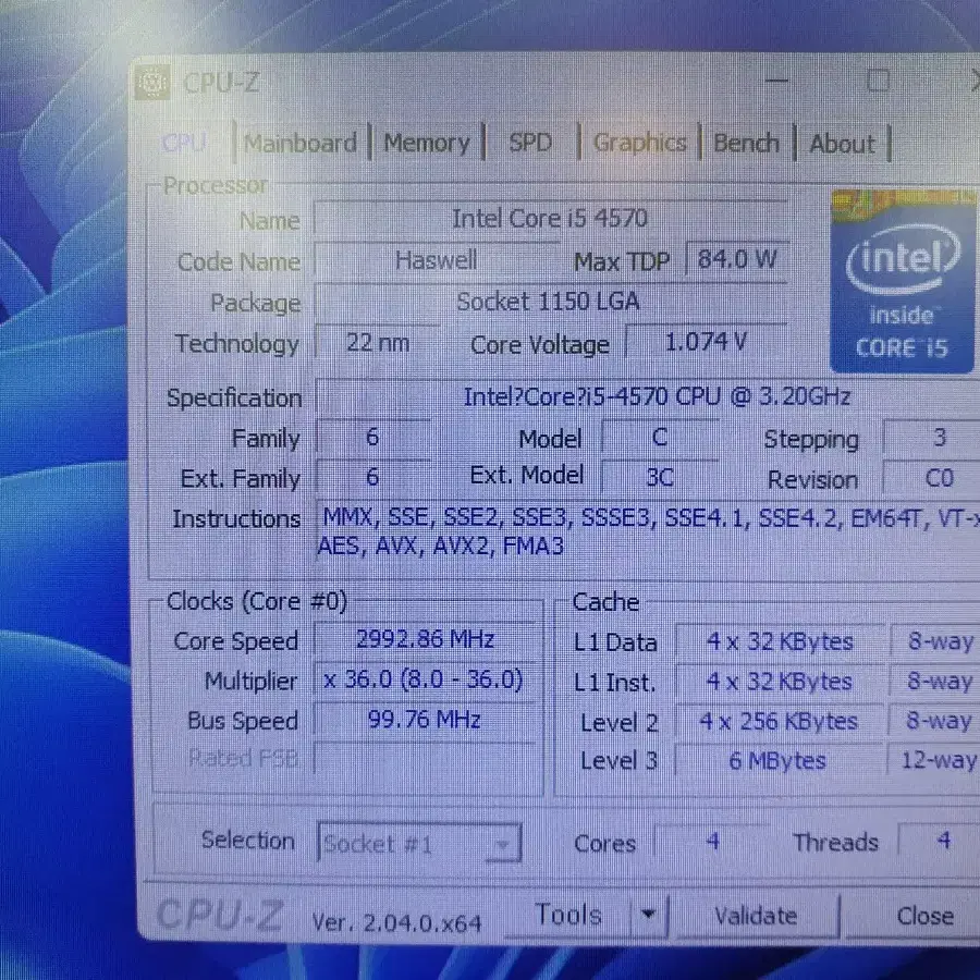 i5 4570 CPU와 H81M-DS2V 메인보드 세트