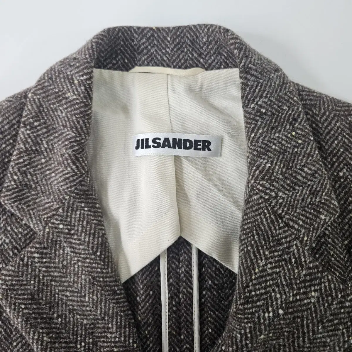 (C-20) JIL SANDER 질샌더 캐시미어 헤링본 코트