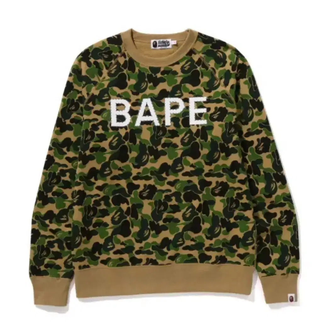 베이프 bape 카모 크리스탈 스톤 크루넥