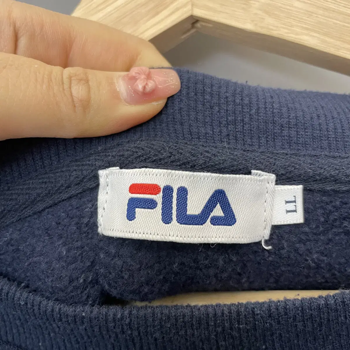 FILA 휠라 네이비 기모 맨투맨 LL