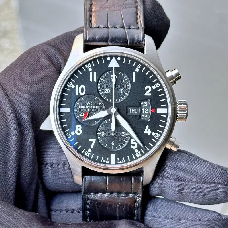 IWC 파일럿 크로노그래프 43mm IW377701 스틸 오토매틱