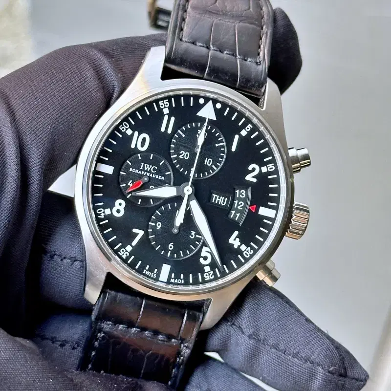 IWC 파일럿 크로노그래프 43mm IW377701 스틸 오토매틱