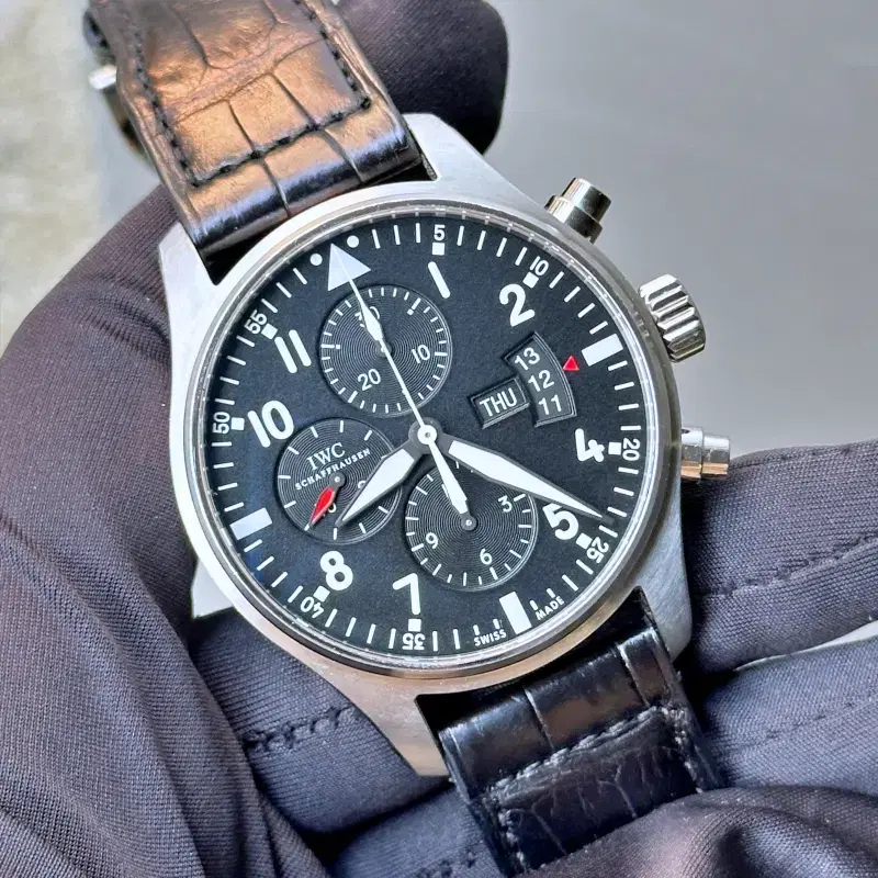 IWC 파일럿 크로노그래프 43mm IW377701 스틸 오토매틱