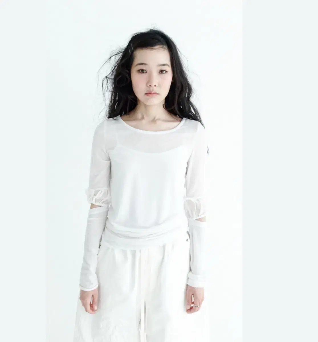 chiffon joint long top