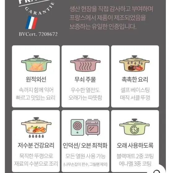 차세르 주물냄비 (인덕션 가능)